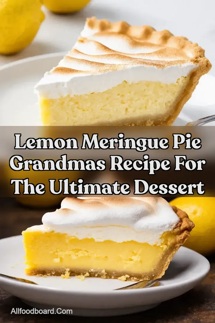 Lemon Meringue Pie Grandmas Recipe for the Ultimate Dessert