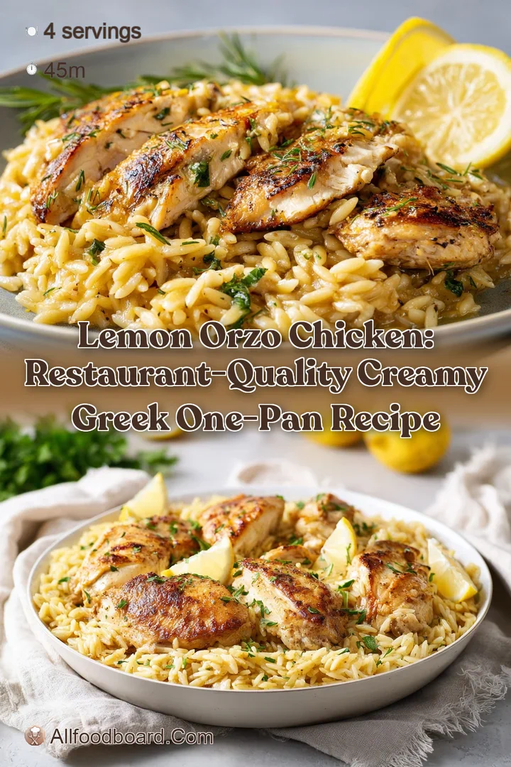 Lemon Orzo Chicken: Restaurant-Quality Creamy Greek One-Pan Recipe