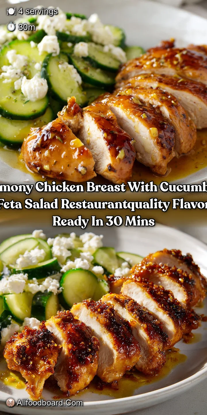 Lemony Chicken Breast with Cucumber Feta Salad RestaurantQuality Flavor Ready in 30 Mins