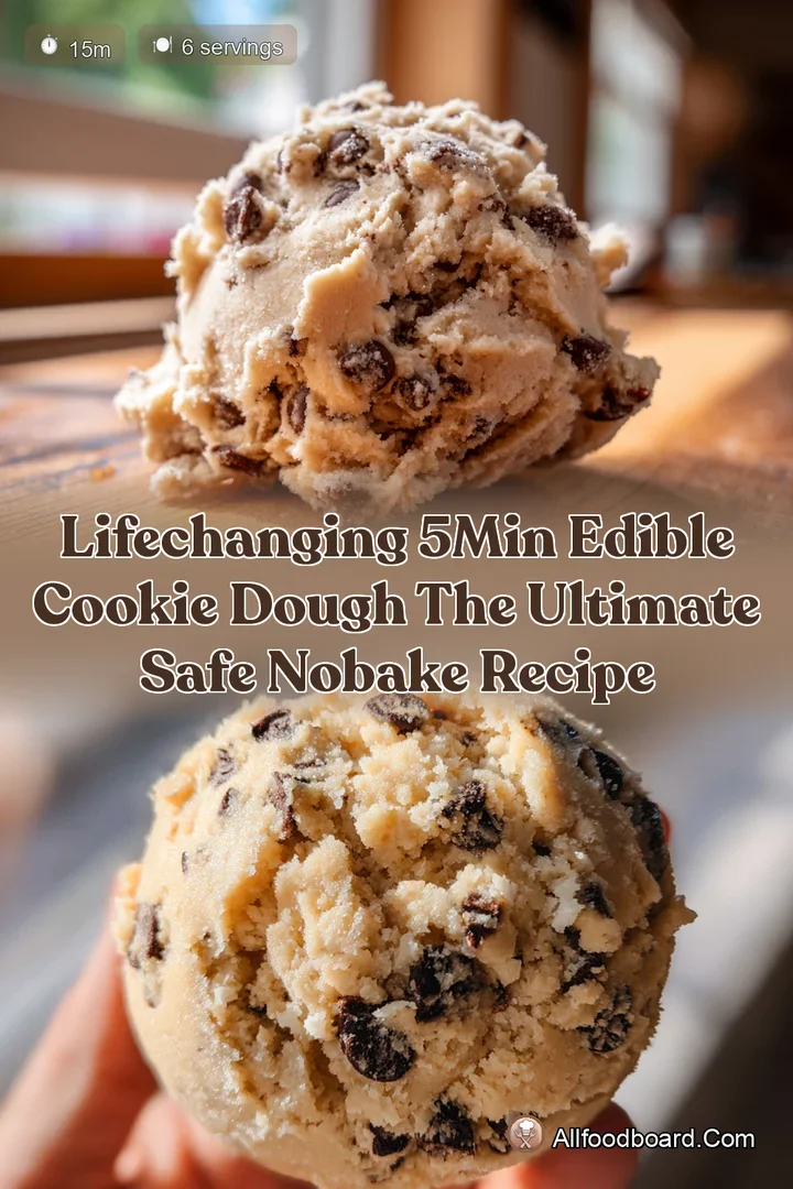 LifeChanging 5Min Edible Cookie Dough The Ultimate Safe NoBake Recipe : PIN FOR LATER LifeChanging 5Min Edible Cookie Dough The Ultimate Safe NoBake Recipe