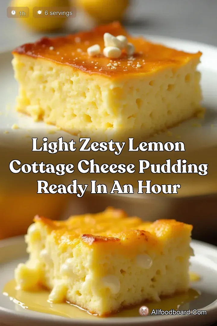 Light Zesty Lemon Cottage Cheese Pudding Ready in an Hour