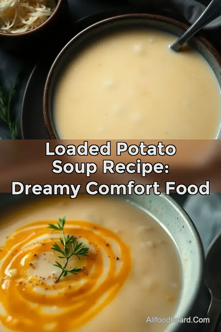 Loaded Potato Soup Recipe: Dreamy Comfort Food : PIN FOR LATER Loaded Potato Soup Recipe: Dreamy Comfort Food