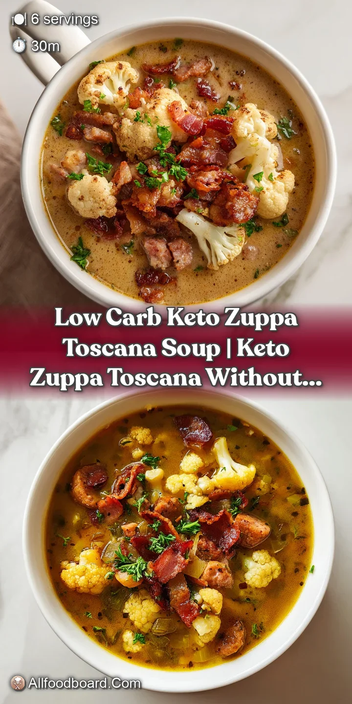 Close-up of savory browned sausage and tender green kale swirling in a thick, creamy, steaming white soup base.