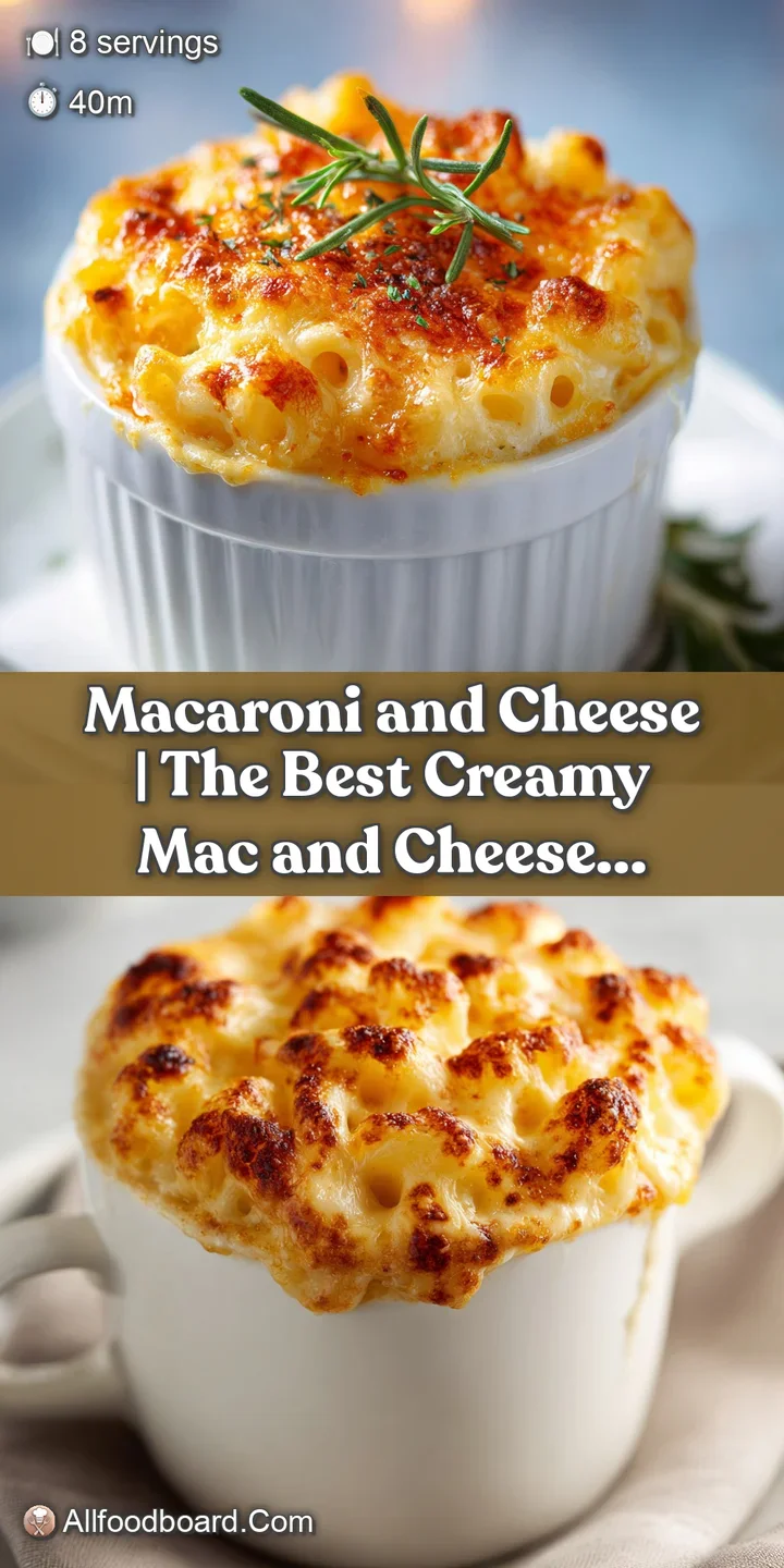 Close-up of melted cheese stretching from a spoonful of golden, bubbly macaroni and cheese.