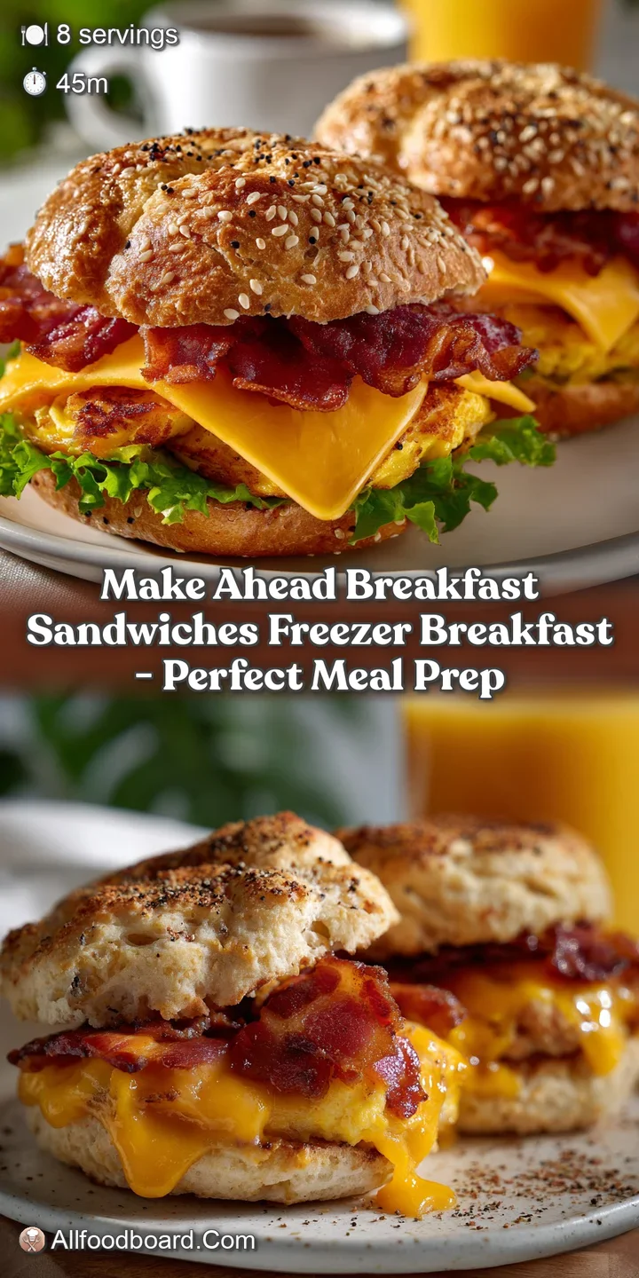 Make Ahead Breakfast Sandwiches Freezer Breakfast - Perfect Meal Prep