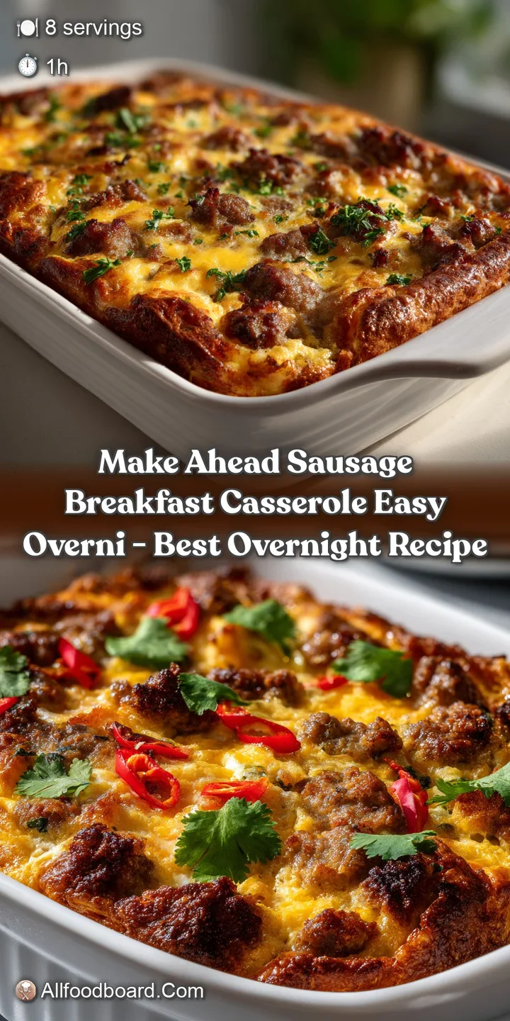 Make Ahead Sausage Breakfast Casserole Easy Overni - Best Overnight Recipe