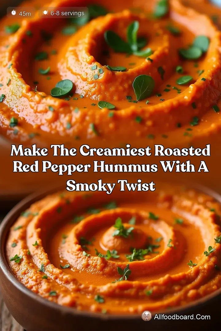 Make the Creamiest Roasted Red Pepper Hummus with a Smoky Twist