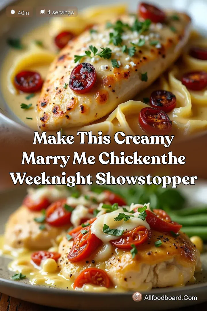 Make This Creamy Marry Me ChickenThe Weeknight Showstopper : PIN FOR LATER Make This Creamy Marry Me ChickenThe Weeknight Showstopper