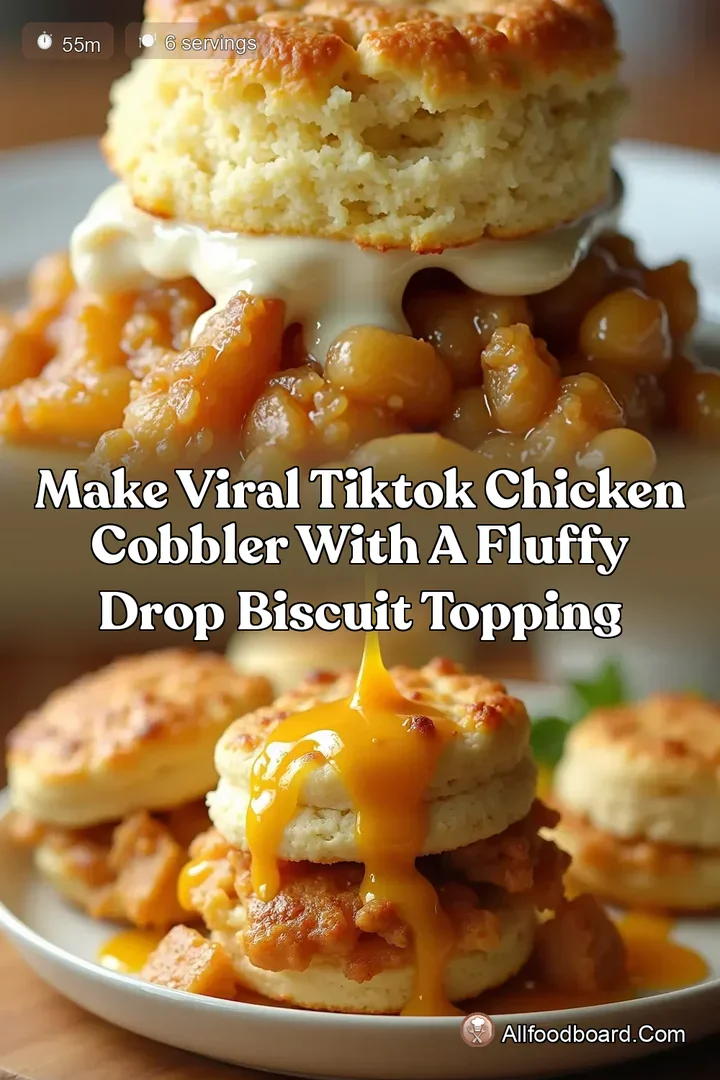 Make Viral TikTok Chicken Cobbler with a Fluffy Drop Biscuit Topping : PIN FOR LATER Make Viral TikTok Chicken Cobbler with a Fluffy Drop Biscuit Topping