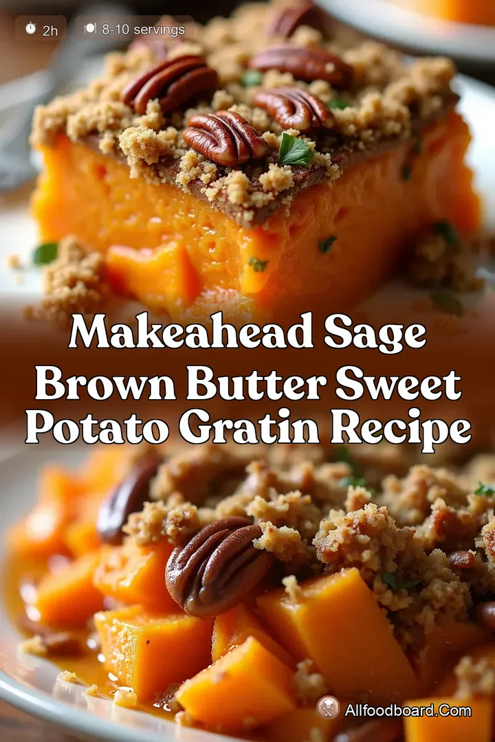 MakeAhead Sage Brown Butter Sweet Potato Gratin Recipe
