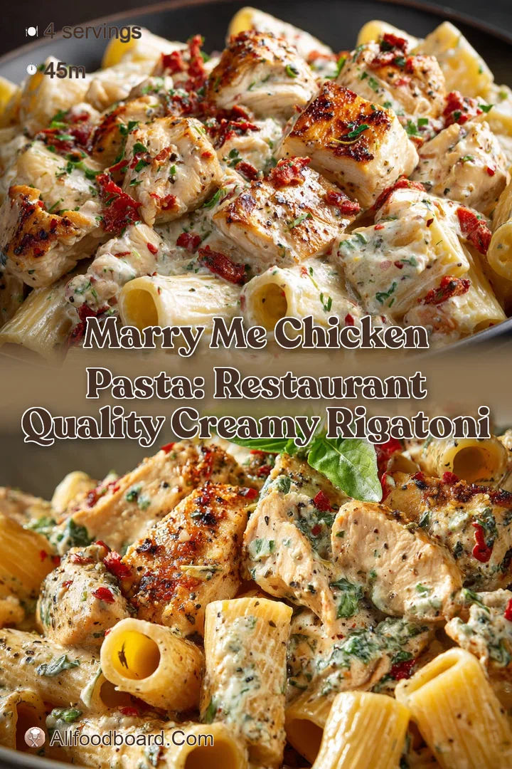 Marry Me Chicken Pasta: Restaurant Quality Creamy Rigatoni