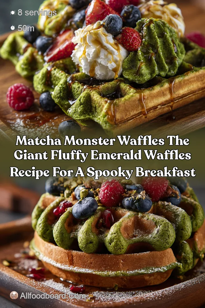 Matcha Monster Waffles The Giant Fluffy Emerald Waffles Recipe for a Spooky Breakfast