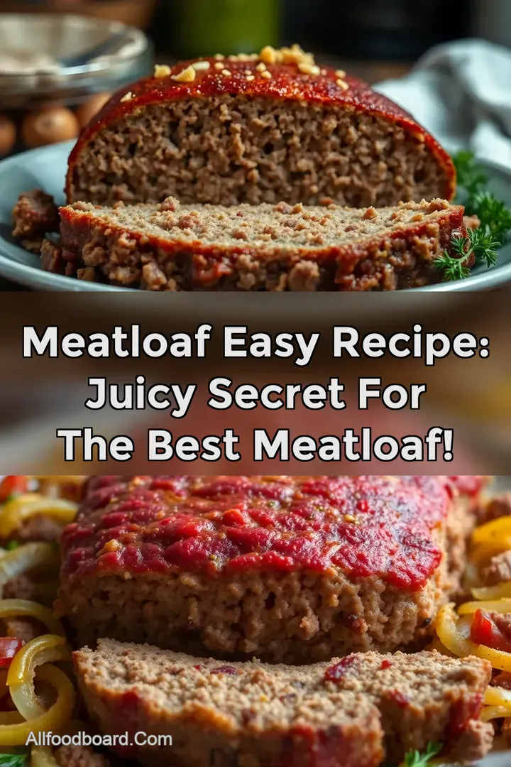 Meatloaf Easy Recipe: Juicy Secret for the Best Meatloaf! : PIN FOR LATER Meatloaf Easy Recipe: Juicy Secret for the Best Meatloaf!