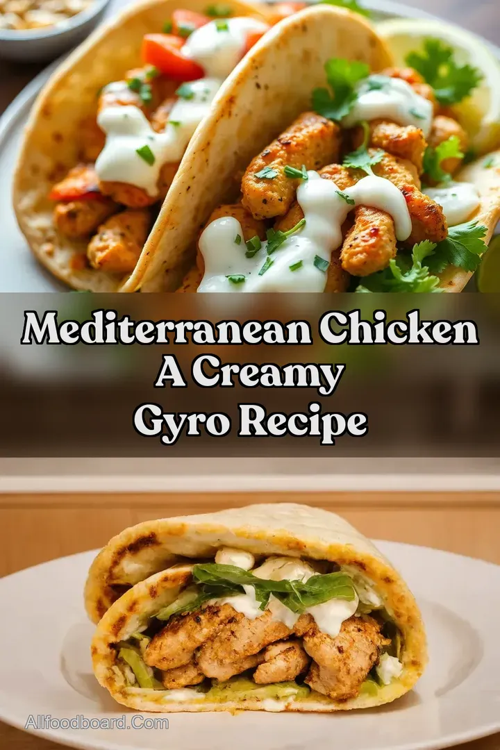 Mediterranean Chicken A Creamy Gyro Recipe : PIN FOR LATER Mediterranean Chicken A Creamy Gyro Recipe