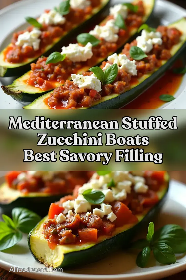 Mediterranean Stuffed Zucchini Boats Best Savory Filling