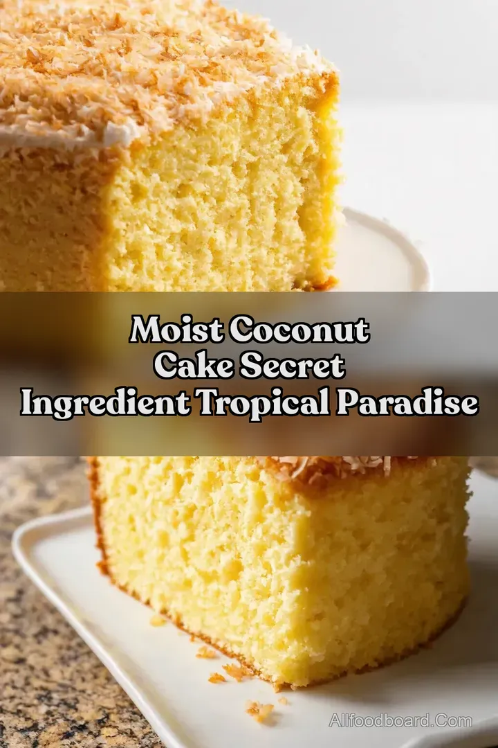 Moist Coconut Cake Secret Ingredient Tropical Paradise : PIN FOR LATER Moist Coconut Cake Secret Ingredient Tropical Paradise