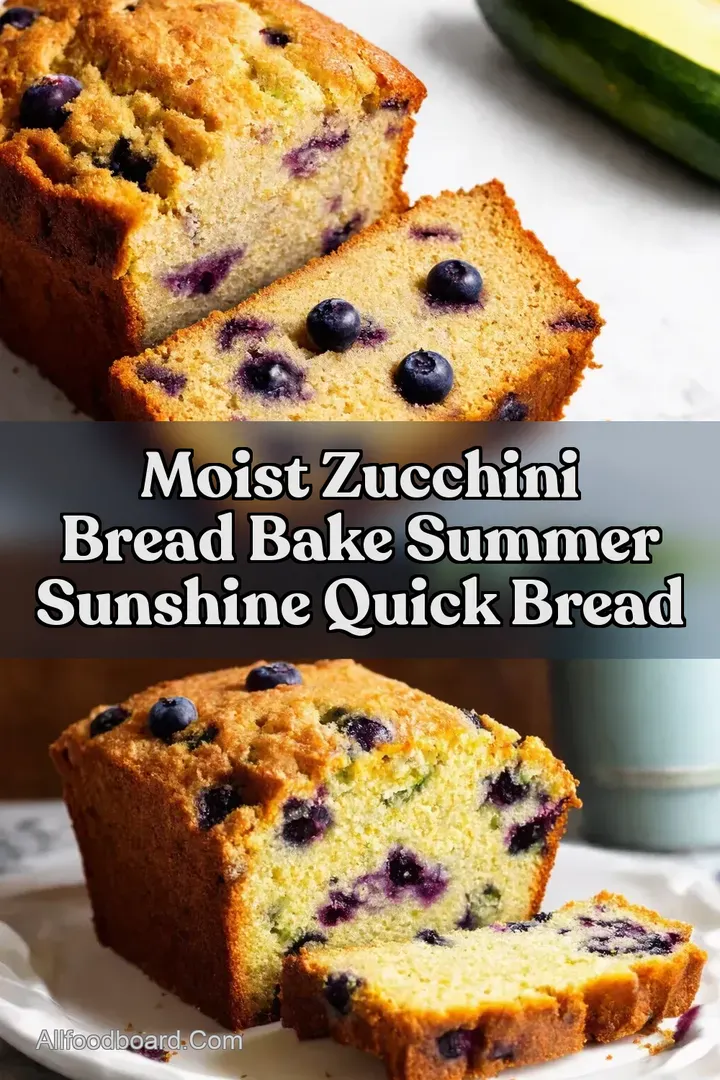 Moist Zucchini Bread Bake Summer Sunshine Quick Bread