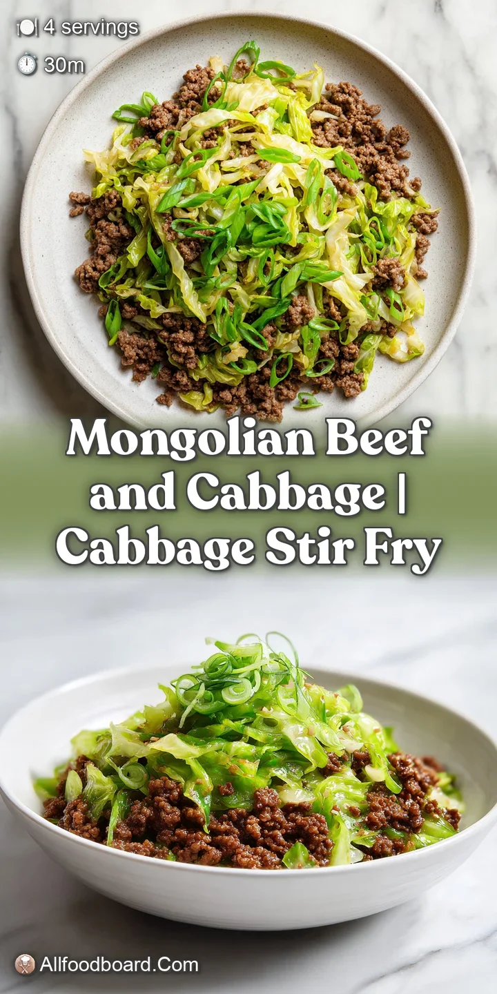 Extreme close-up of glistening, dark brown beef strips and crisp-tender cabbage with a glossy, savory soy glaze.