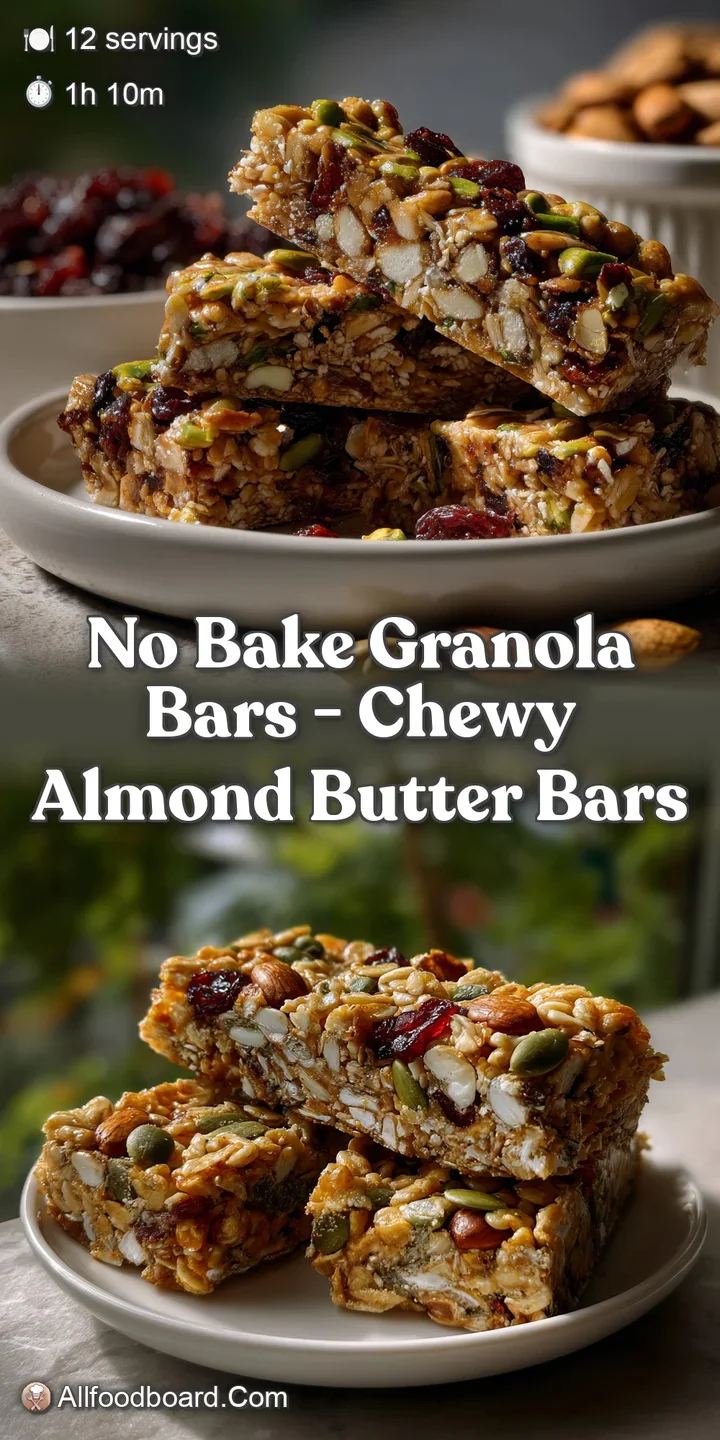 Close-up of a granola bar reveals a glossy sheen, highlighting a mix of textures and colors, suggesting a delicious, whole...