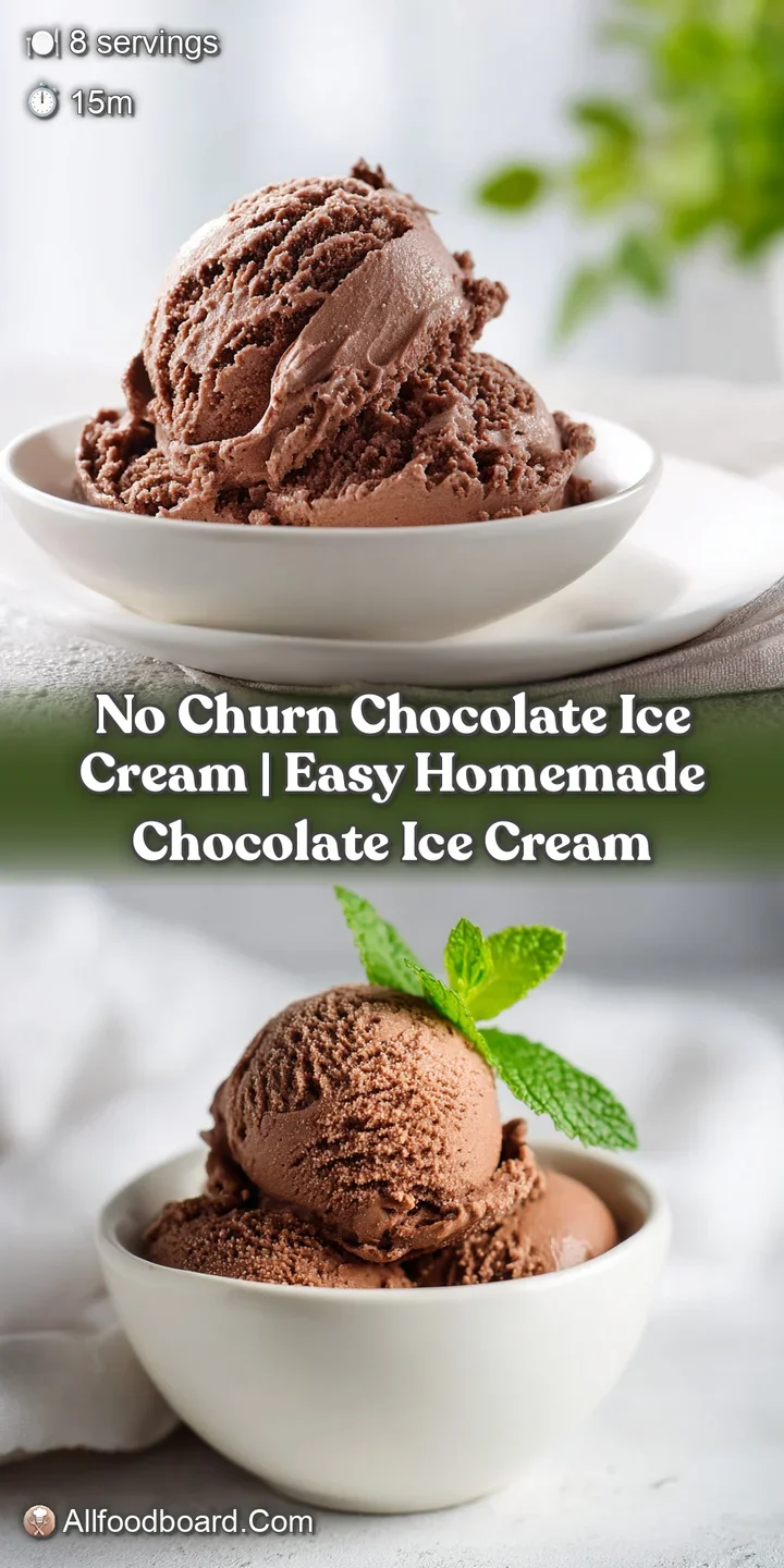 Close-up of glossy, dense chocolate ice cream with delicate white chocolate curls on top, showing its frosty chill.