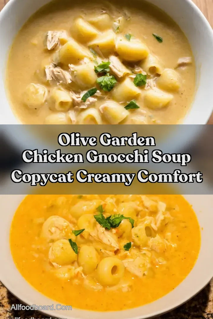 Olive Garden Chicken Gnocchi Soup Copycat Creamy Comfort : PIN FOR LATER Olive Garden Chicken Gnocchi Soup Copycat Creamy Comfort