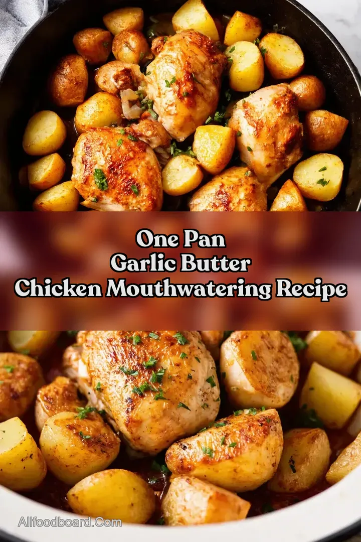 One Pan Garlic Butter Chicken Mouthwatering Recipe : PIN FOR LATER One Pan Garlic Butter Chicken Mouthwatering Recipe