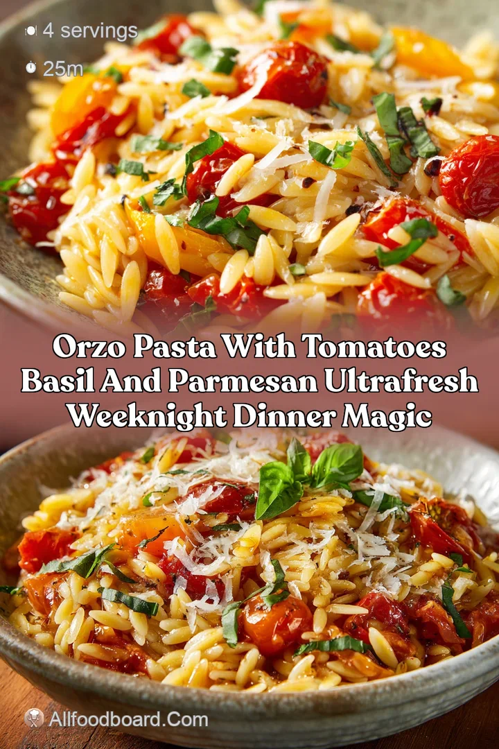 Orzo Pasta with Tomatoes Basil and Parmesan UltraFresh Weeknight Dinner Magic