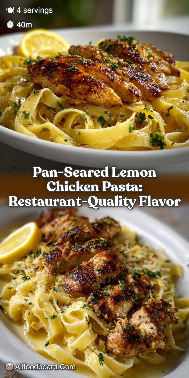 Pan-Seared Lemon Chicken Pasta: Restaurant-Quality Flavor