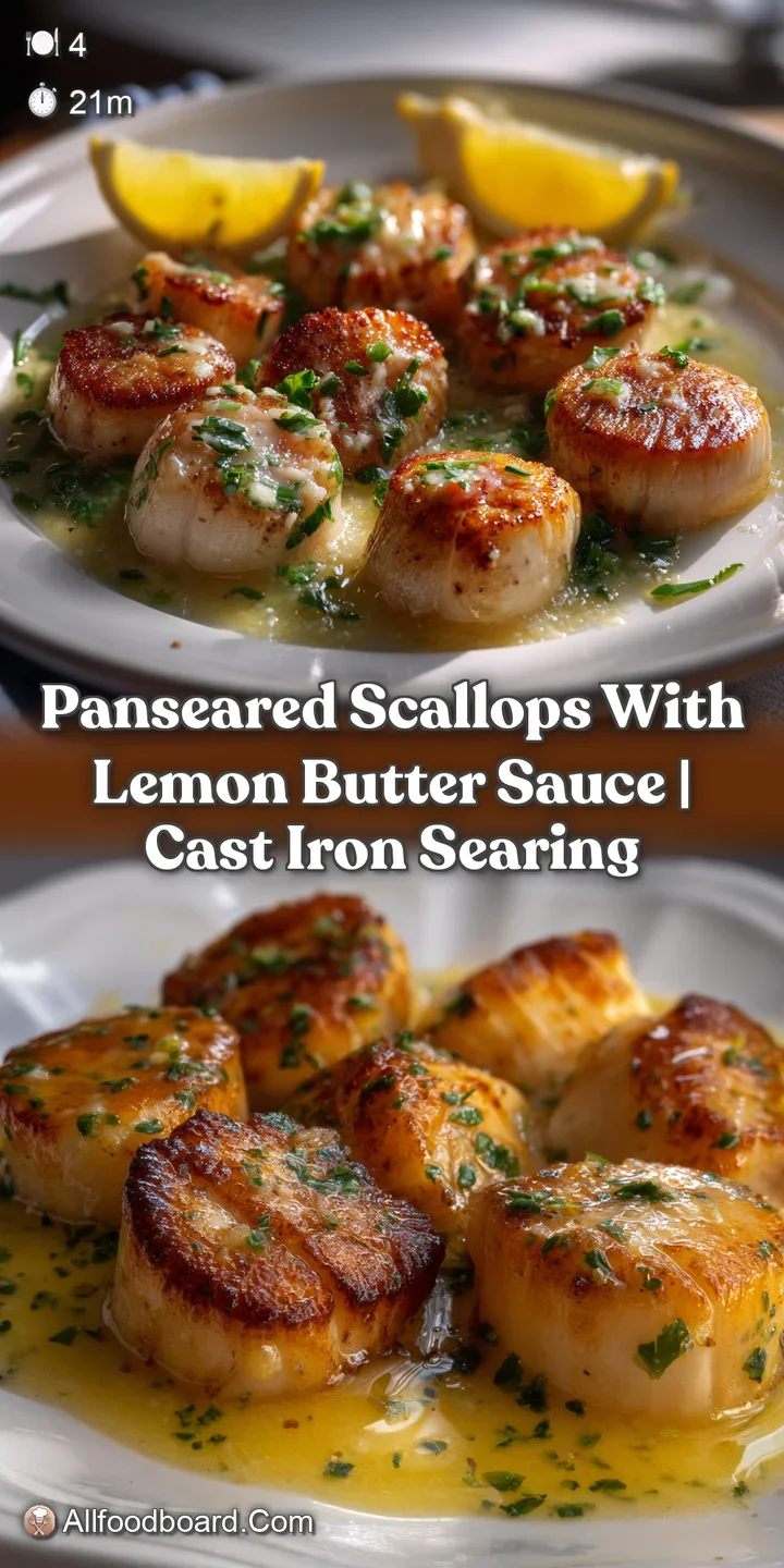 PanSeared Scallops with Lemon Butter Sauce | Cast Iron Searing