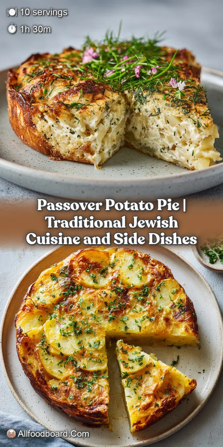 Close-up of a perfectly browned potato pie slice, revealing a fluffy interior texture.