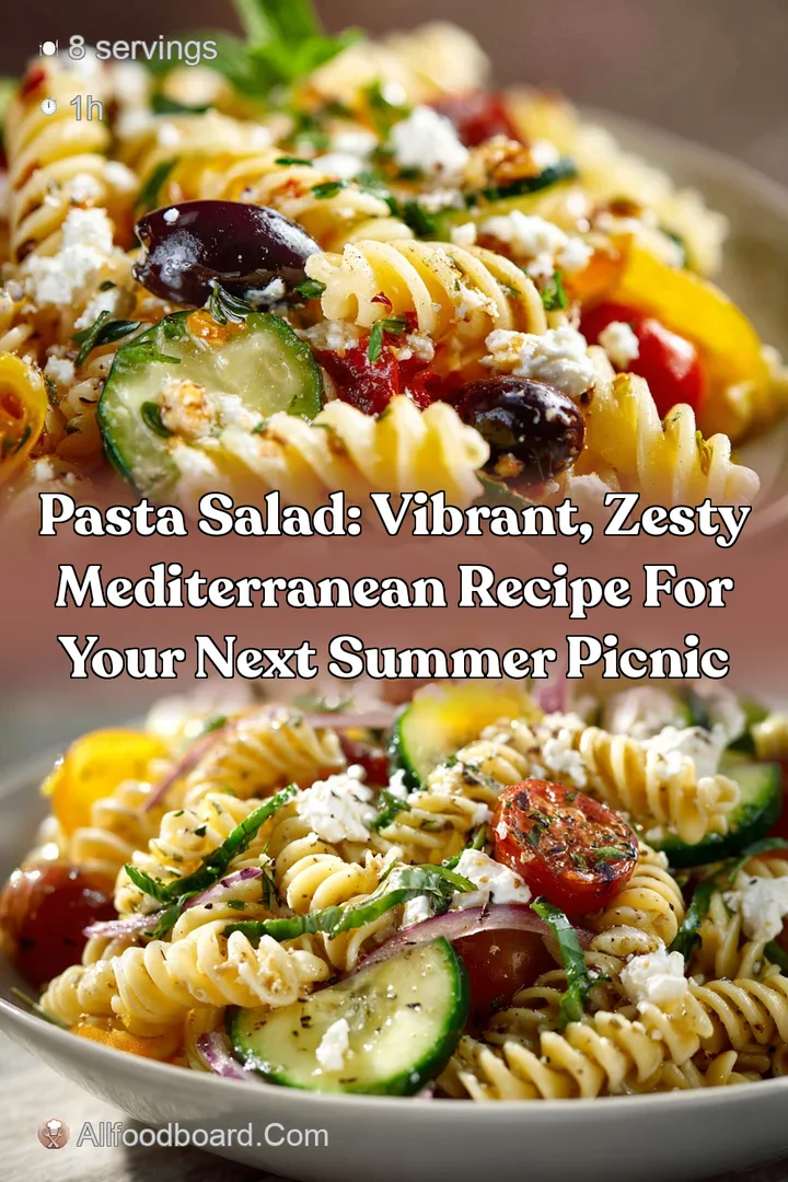 Pasta Salad: Vibrant Zesty Mediterranean Recipe for Your Next Summer Picnic