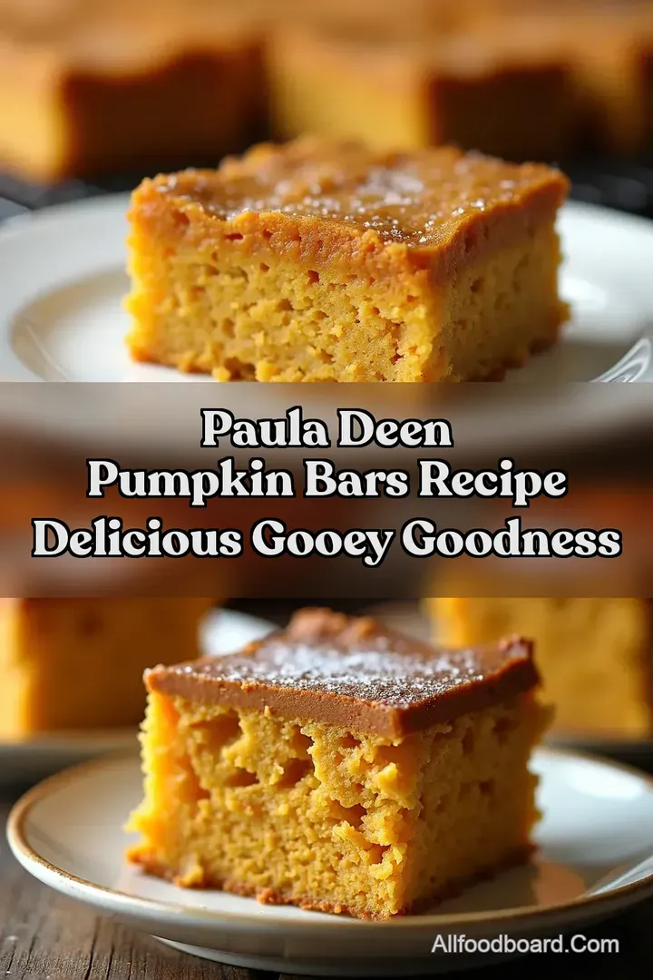 Paula Deen Pumpkin Bars Recipe Delicious Gooey Goodness