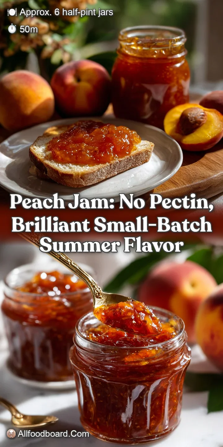 Peach Jam: No Pectin Brilliant Small-Batch Summer Flavor