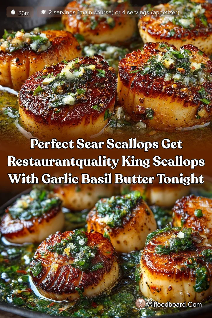 Perfect Sear Scallops Get RestaurantQuality King Scallops with Garlic Basil Butter Tonight