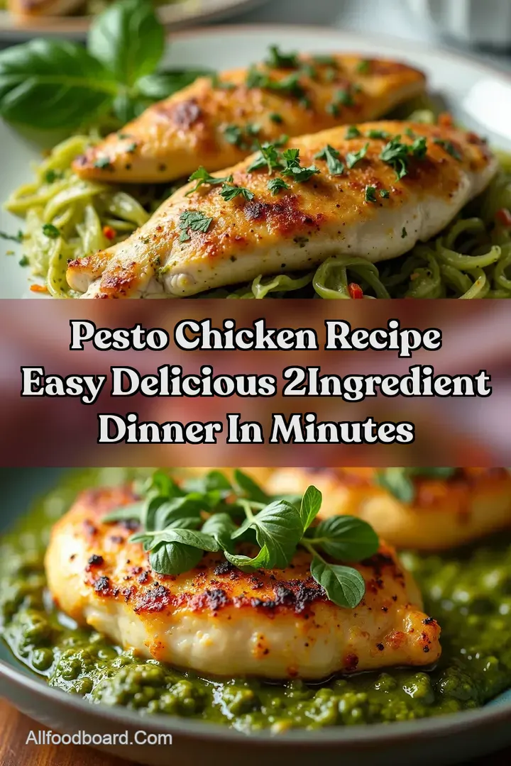 Pesto Chicken Recipe Easy Delicious 2Ingredient Dinner in Minutes