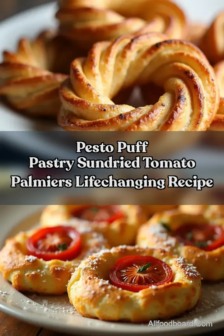Pesto Puff Pastry SunDried Tomato Palmiers LifeChanging Recipe