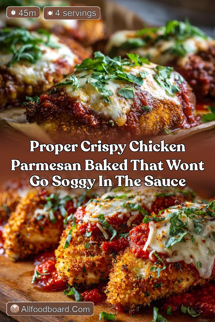 Proper Crispy Chicken Parmesan Baked That Wont Go Soggy in the Sauce