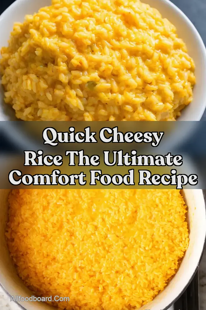 Quick Cheesy Rice The Ultimate Comfort Food Recipe : PIN FOR LATER Quick Cheesy Rice The Ultimate Comfort Food Recipe