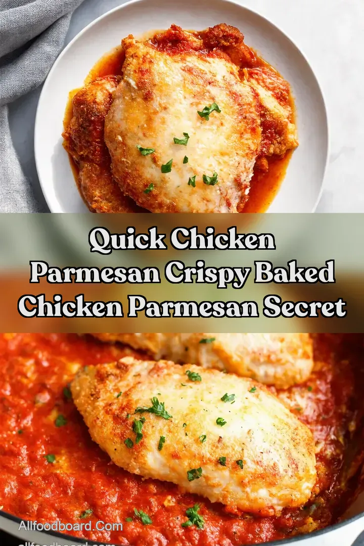 Quick Chicken Parmesan Crispy Baked Chicken Parmesan Secret : PIN FOR LATER Quick Chicken Parmesan Crispy Baked Chicken Parmesan Secret