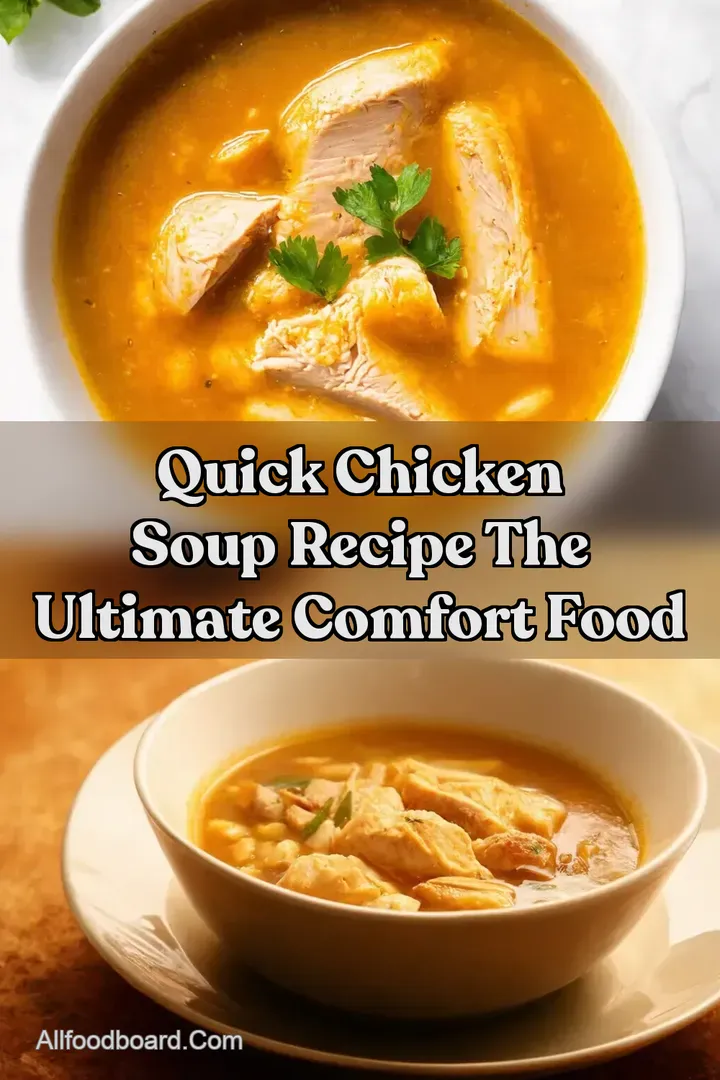 Quick Chicken Soup Recipe The Ultimate Comfort Food