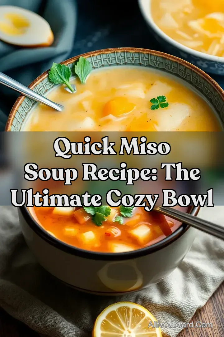 Quick Miso Soup Recipe: The Ultimate Cozy Bowl