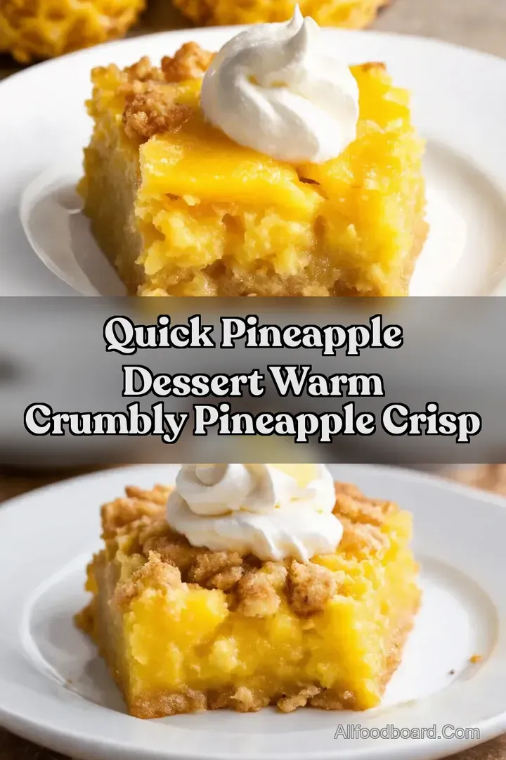 Quick Pineapple Dessert Warm Crumbly Pineapple Crisp