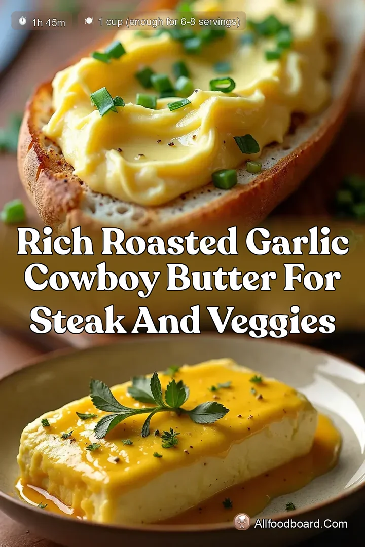 Rich Roasted Garlic Cowboy Butter for Steak and Veggies