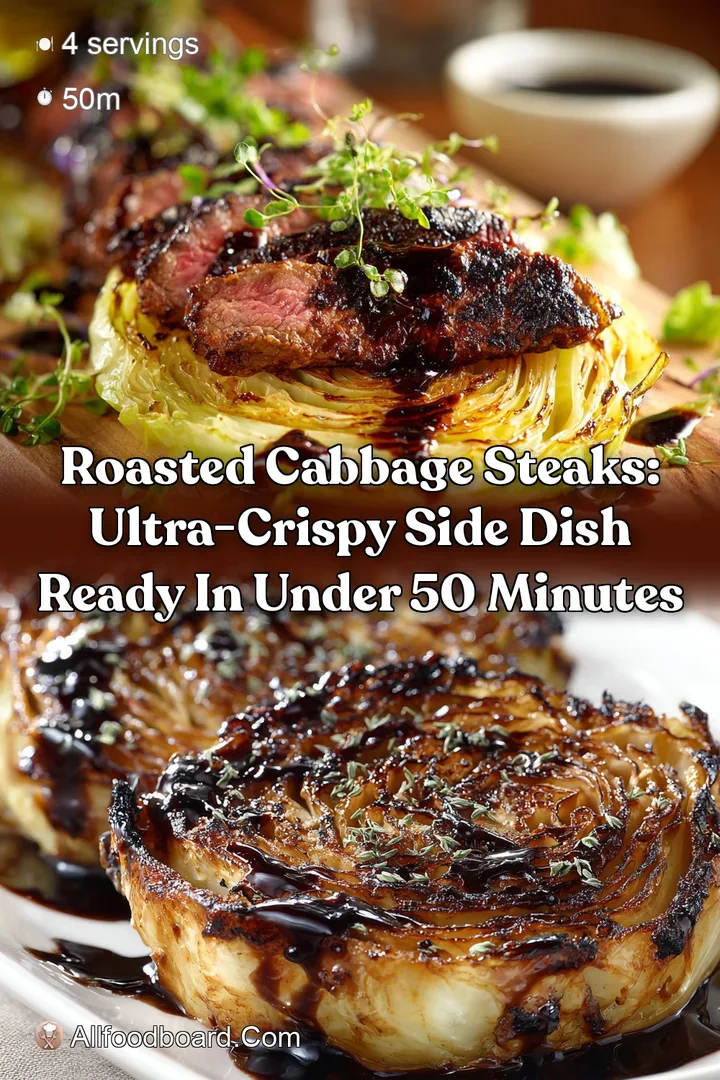Roasted Cabbage Steaks: Ultra-Crispy Side Dish Ready in Under 50 Minutes