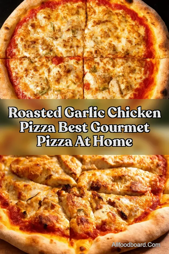 Roasted Garlic Chicken Pizza Best Gourmet Pizza At Home : PIN FOR LATER Roasted Garlic Chicken Pizza Best Gourmet Pizza At Home