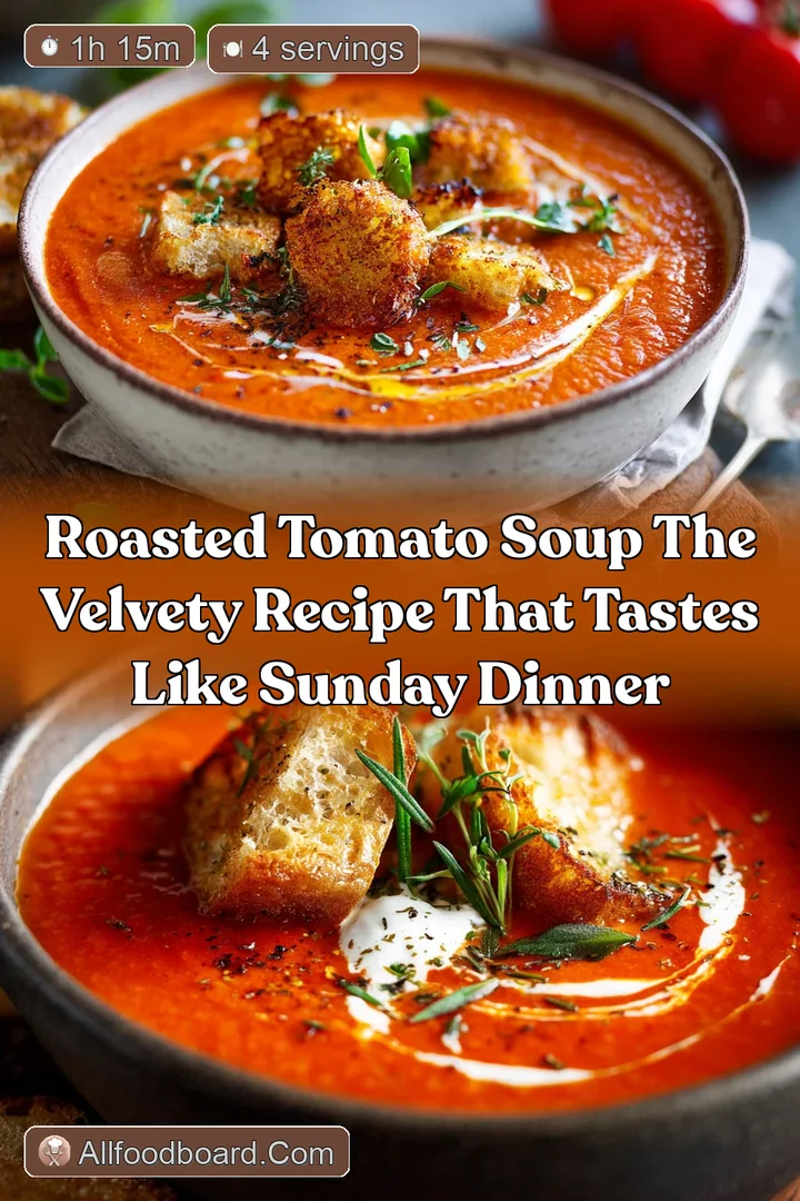 Roasted Tomato Soup The Velvety Recipe That Tastes Like Sunday Dinner