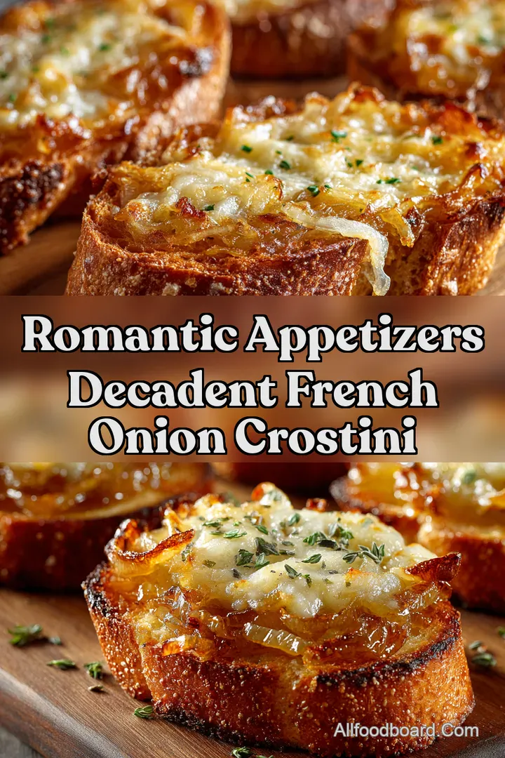 Romantic Appetizers Decadent French Onion Crostini
