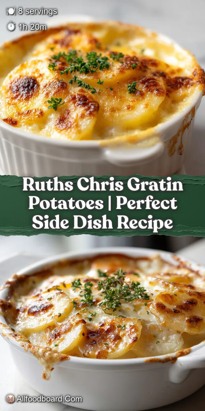 Close-up of a spoonful of creamy gratin potatoes, showing tender layers and a glossy, rich sauce.