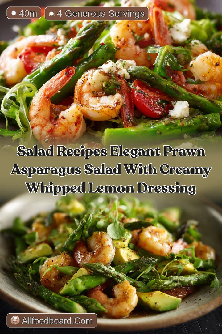 Salad Recipes Elegant Prawn Asparagus Salad with Creamy Whipped Lemon Dressing