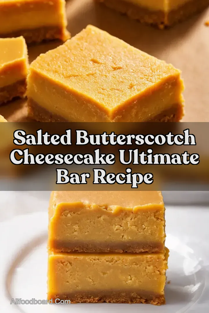 Salted Butterscotch Cheesecake Ultimate Bar Recipe